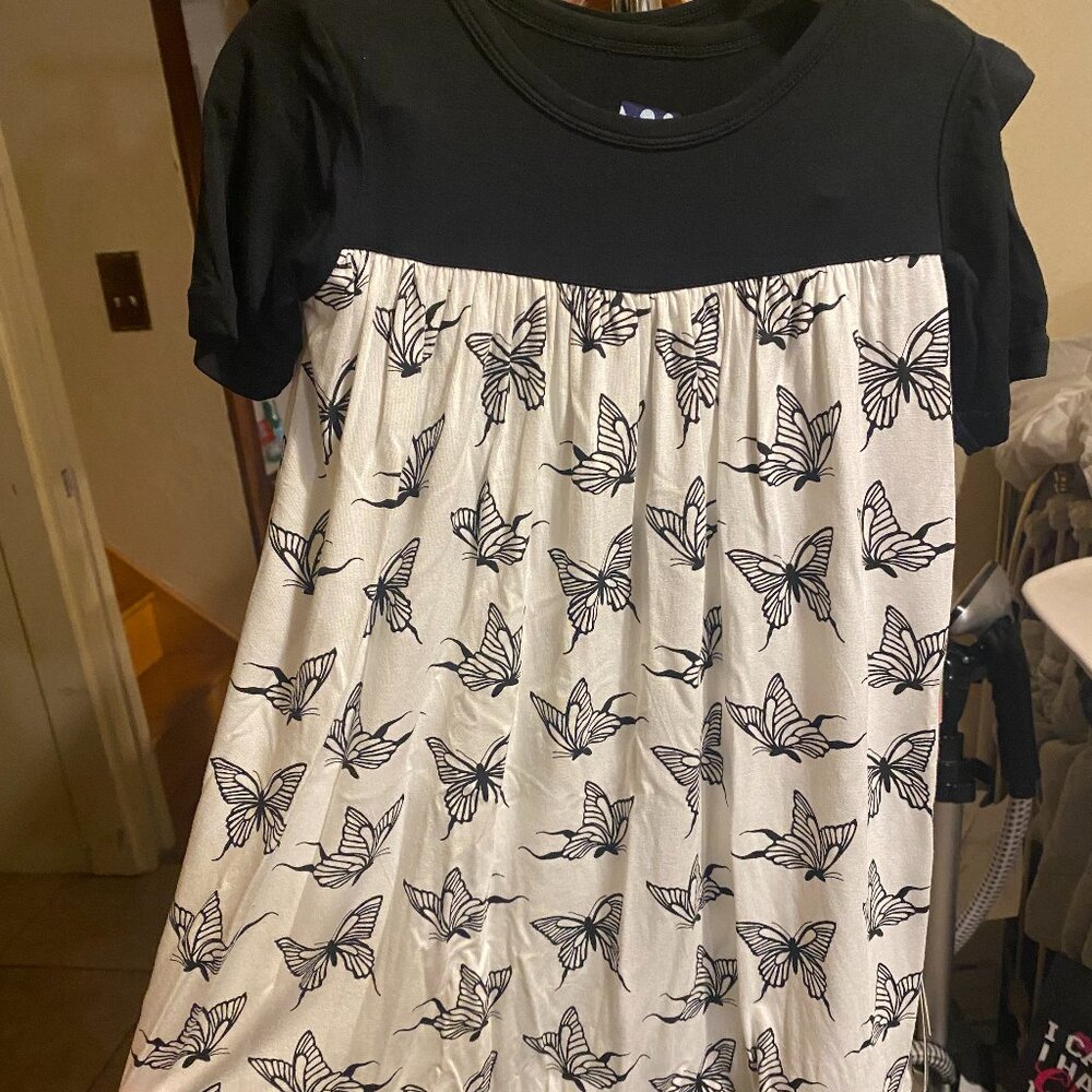 Kickee Pants Short Sleeve Swing Dress Romper Swallowtail Girl
